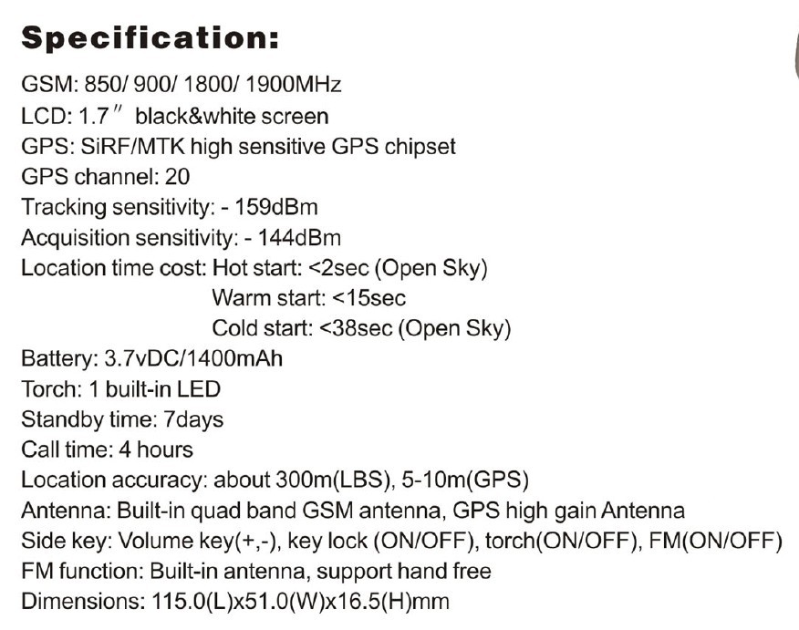 B03 specifications