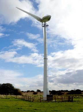A farm wind turbine