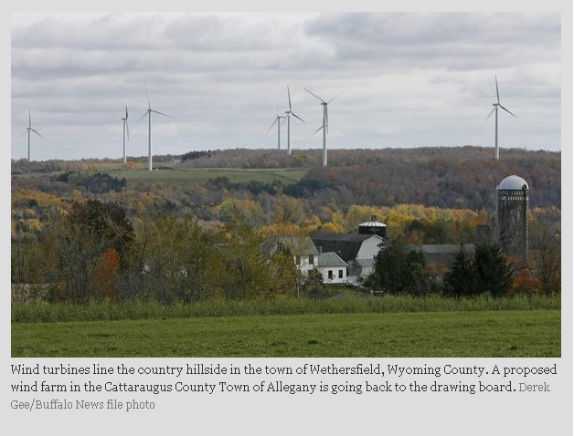 Wind farm in the Cattaraugus Country Town of Allegany