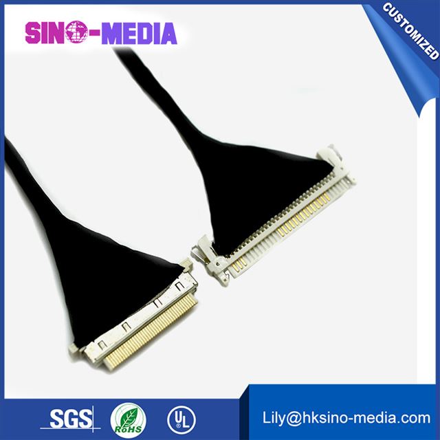 High Performance FIX-S8 30P DF13-40S 4N Coaxial JST SHDR LCD TV Monitor Display Qualified LVDS cable I-PEX 30P LCD LVDS Display Cable