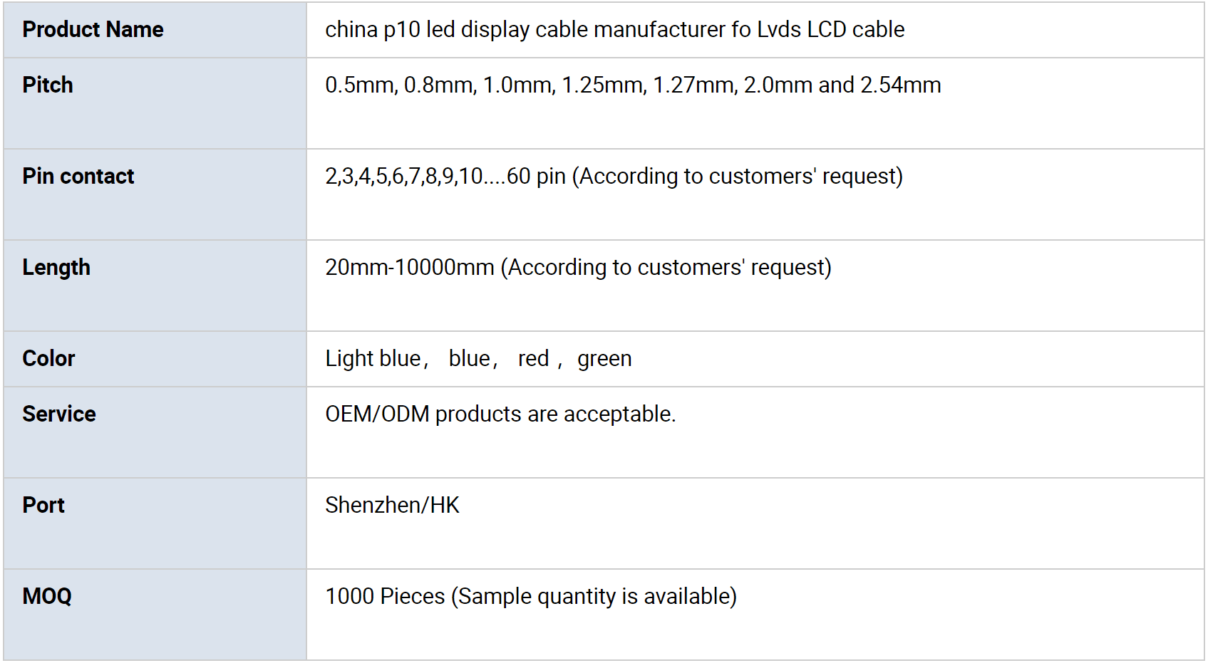 ACES 88441 TO JAE FI-X30HL,ACES 88441 40P LVDS Cable,ACES 88441 Cable,ACES 88441 Cable Manufacturer, EDP CABLE