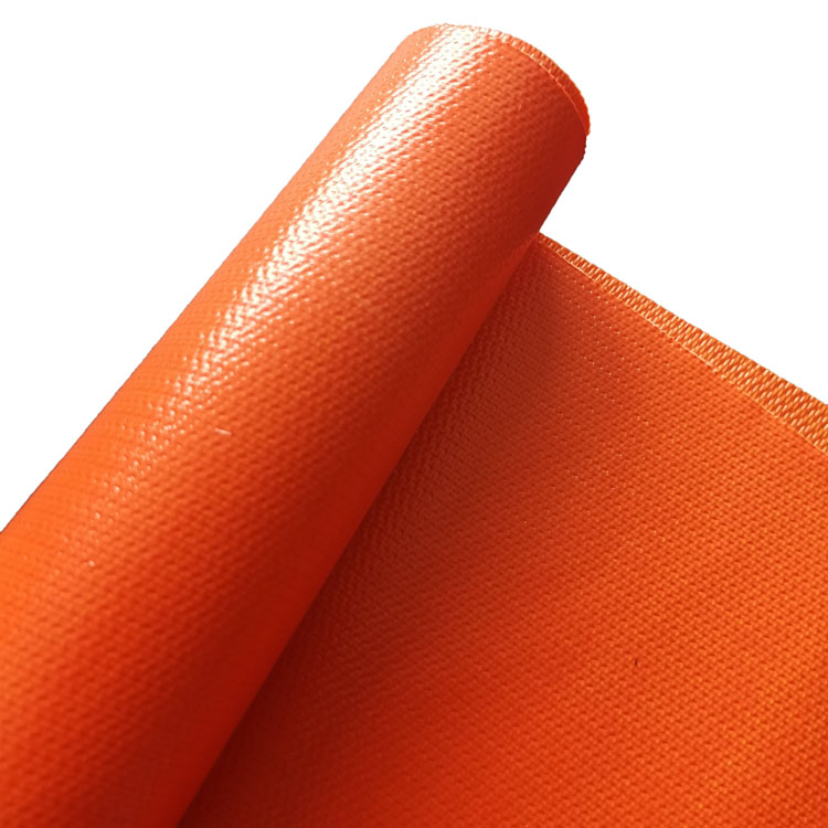 orange PVC fire retardant tarpaulin